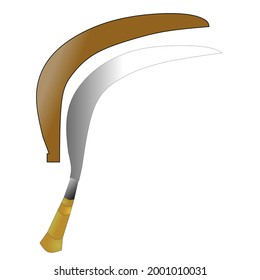 The sickle is a typical Madurese weapon which is commonly used as a carok weapon.