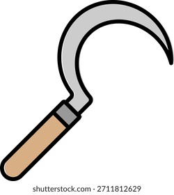 Sickle Vector Filled Icon Illustration