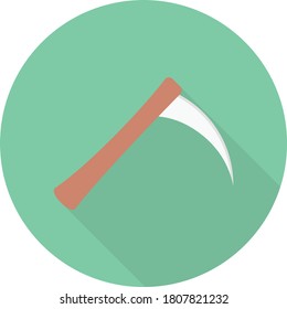 sickle vector flat color icon 