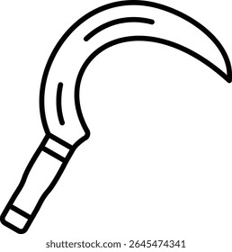 Sickle vector icon. Can be used for printing, mobile and web applications.