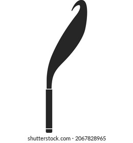 Sickle vector icon.Black vector icon isolated on white background sickle.
