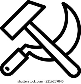 ilustración del vector de la hoz en un fondo transparente. Símbolos de calidad superior. Iconos vectoriales de línea delgada para el diseño de conceptos y gráficos. 
