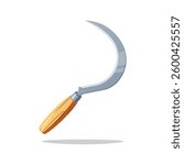 Sickle vector isolated on white background.