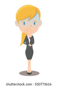 Sickly female office worker