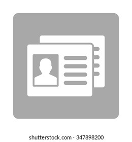 Sickness Accounts vector icon. Style is flat rounded square button, white and silver colors, white background.