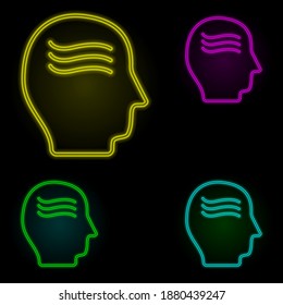 sickness, disease, medical neon color set icon. Simple thin line, outline vector of disease icons for ui and ux, website or mobile application