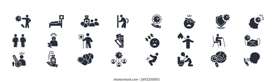 estilo linear de traçado editável de doença