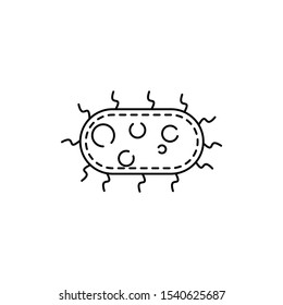 sickness health care medical line icon on white background. element of bacterium virus illustration icons. signs symbols can be used for web logo mobile app UI UX