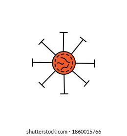 sickness health care virus line icon. element of bacterium virus illustration icons. signs symbols can be used for web logo mobile app UI UX
