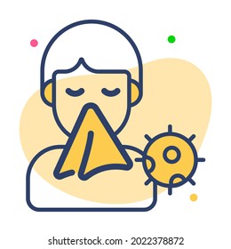 Sickness Healthcare Medical, vector graphic Illustration Icon.