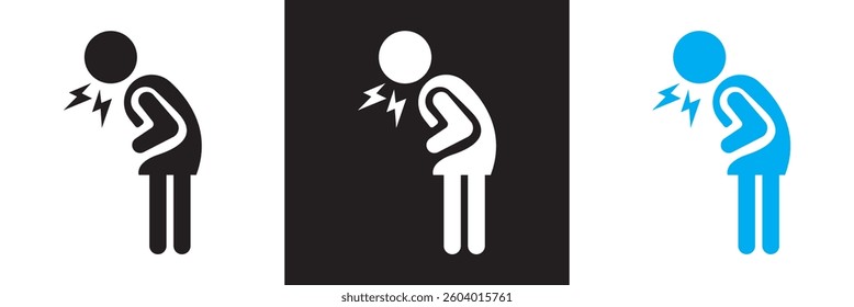 Sickness icon.  Vector illustration. isolated on white and black background. EPS 10