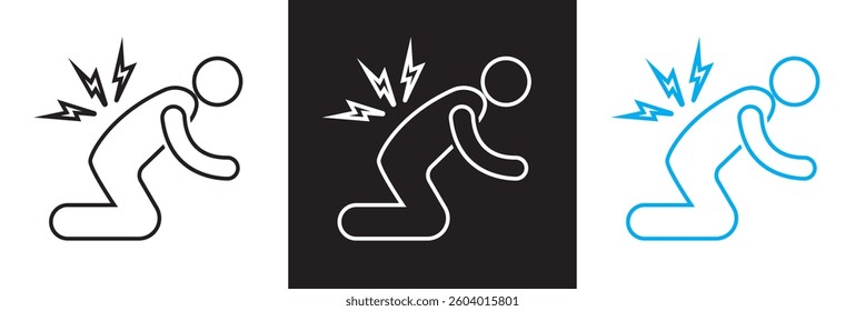 Sickness icon.  Vector illustration. isolated on white and black background. EPS 10