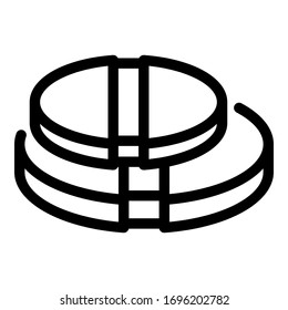 Sickness pill icon. Outline sickness pill vector icon for web design isolated on white background