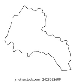 Sidama Region map, administrative division of Ethiopia. Vector illustration.