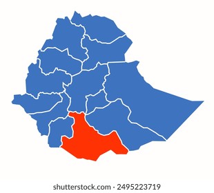 Sidamo administrative divisions of the Ethiopia country