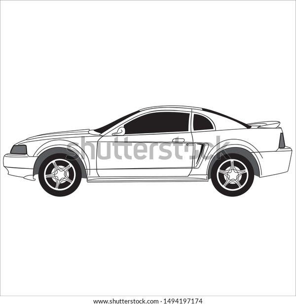 side angle of sports car
vector 