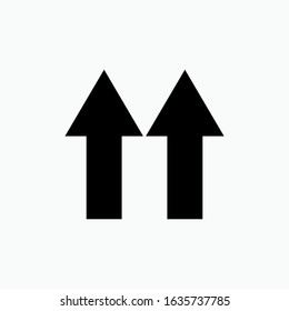 
Side Up Arrow Icon - Vector Sign & Symbol.