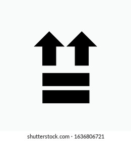 Side Up Arrow Icon - Vector Sign & Symbol.