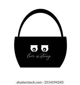 side bag with asthetic writing