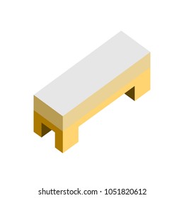 Side Bed Sofa Seat 3D Isometric Furniture Illustration