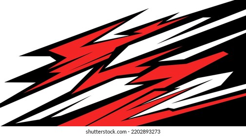 Side body graphic sticker. Abstract racing design concept. Car decal wrap design for motorcycle, boat,  truck, car, boat and more. Vector eps 10.