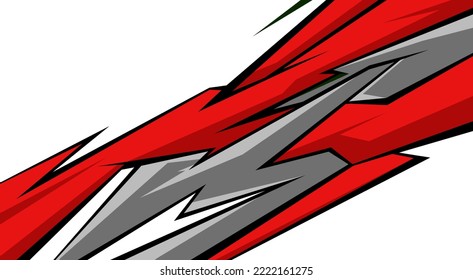 Side body graphic sticker. Abstract racing design concept. Car decal wrap design for motorcycle, boat, truck, car, boat and more. Vector eps 10.