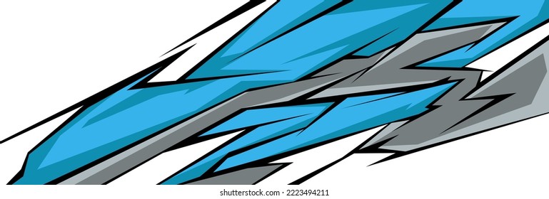 Side body graphic sticker. Abstract racing design concept. Car decal wrap design for motorcycle, boat, truck, car, boat and more. Vector eps 10.