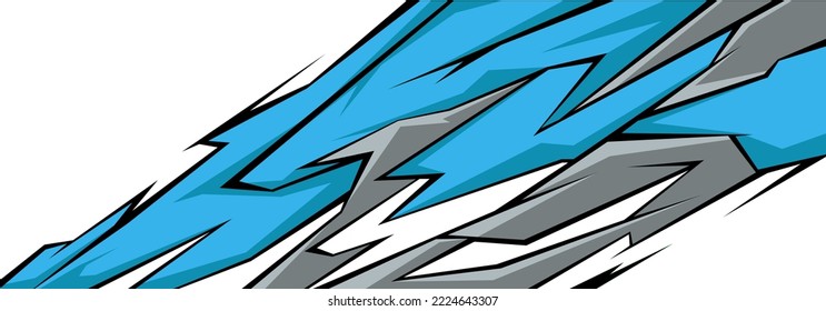 Side body graphic sticker. Abstract racing design concept. Car decal wrap design for motorcycle, boat, truck, car, boat and more. Vector eps 10.