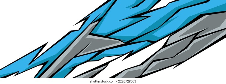 Side body graphic sticker. Abstract racing design concept. Car decal wrap design for motorcycle, boat, truck, car, boat and more. Vector eps 10.