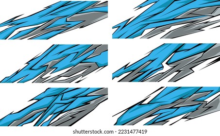 Side body graphic sticker. Abstract racing design concept. Car decal wrap design for motorcycle, boat, truck, car, boat and more. Vector eps 10.