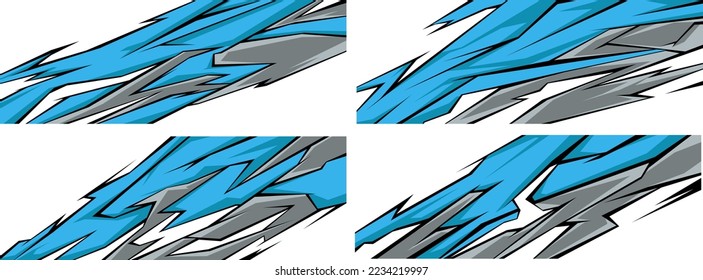 Side body graphic sticker. Abstract racing design concept. Car decal wrap design for motorcycle, boat, truck, car, boat and more. Vector eps 10.