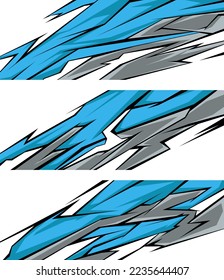 Side body graphic sticker. Abstract racing design concept. Car decal wrap design for motorcycle, boat, truck, car, boat and more. Vector eps 10.