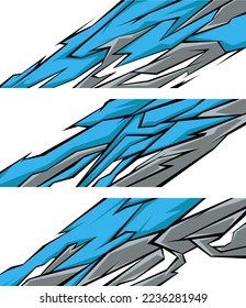 Side body graphic sticker. Abstract racing design concept. Car decal wrap design for motorcycle, boat, truck, car, boat and more. Vector eps 10.