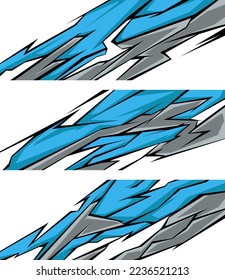 Side body graphic sticker. Abstract racing design concept. Car decal wrap design for motorcycle, boat, truck, car, boat and more. Vector eps 10.