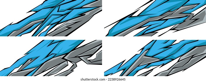 Side body graphic sticker. Abstract racing design concept. Car decal wrap design for motorcycle, boat, truck, car, boat and more. Vector eps 10.