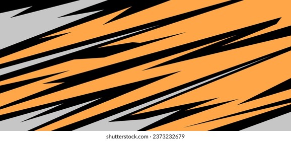 Side body graphic sticker hand drawn. Abstract racing design concept. Car decal wrap design for motorcycle, boat, truck, car, boat and more.