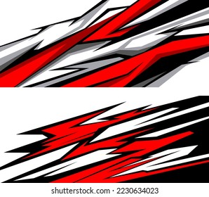 Side body graphic sticker set. Abstract racing design concept. Car decal wrap design for motorcycle, boat, truck, car, boat and more. Vector eps 10.