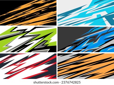 Side body graphic sticker set. Abstract racing design concept. Car decal wrap design for motorcycle, boat, truck, car, boat and more.