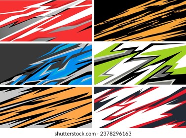 Side body graphic sticker set. Abstract racing design concept. Car decal wrap design for motorcycle, boat, truck, car, boat and more.
