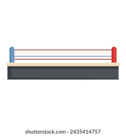 Side boxing arena ring icon cartoon vector. Training place. Club field