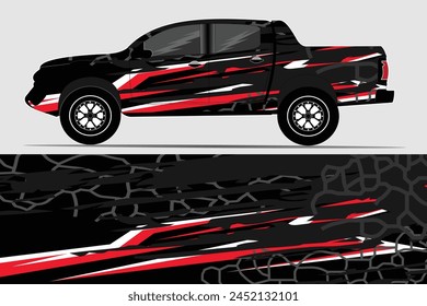 Side car body vector striped sticker. Vehicle vector Sticker Stripes for both parts, Racing Rally Stripes