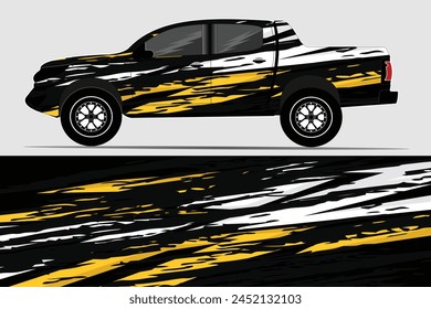 Side car body vector striped sticker. Vehicle vector Sticker Stripes for both parts, Racing Rally Stripes