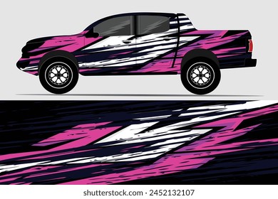 Side car body vector striped sticker. Vehicle vector Sticker Stripes for both parts, Racing Rally Stripes