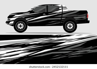 Side car body vector striped sticker. Vehicle vector Sticker Stripes for both parts, Racing Rally Stripes