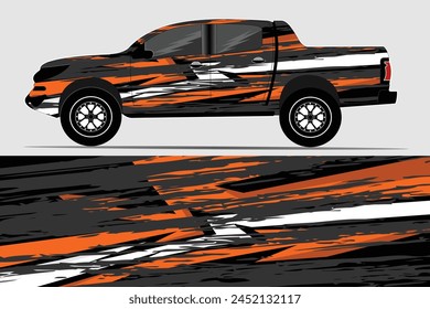 Side car body vector striped sticker. Vehicle vector Sticker Stripes for both parts, Racing Rally Stripes