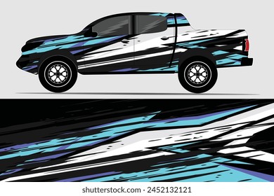 Side car body vector striped sticker. Vehicle vector Sticker Stripes for both parts, Racing Rally Stripes