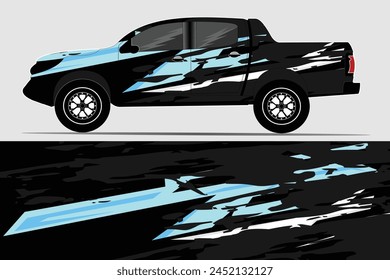 Side car body vector striped sticker. Vehicle vector Sticker Stripes for both parts, Racing Rally Stripes