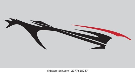 Side car body vector stripes decal. Vehicle vector Decal Stripes for the both parts, Racing Rally Stripes, Auto Racing Stripes Stickers Cutting tribal and cartoon