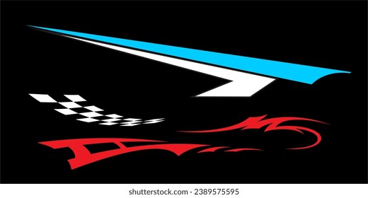 Side car body vector stripes decal. Vehicle vector Decal Stripes for the both parts, Racing Rally Stripes, Auto Racing Stripes Stickers Cutting tribal and cartoon