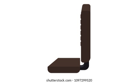 Side chair insolated vector illustration